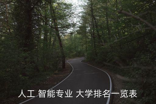 人工 智能專業(yè) 大學(xué)排名一覽表