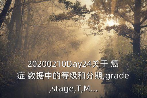 20200210Day24關(guān)于 癌癥 數(shù)據(jù)中的等級和分期,grade,stage,T,M...