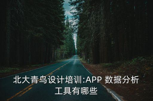 北大青鳥設(shè)計培訓(xùn):APP 數(shù)據(jù)分析工具有哪些