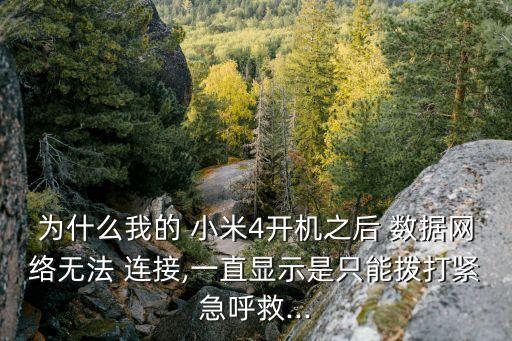 為什么我的 小米4開機之后 數(shù)據(jù)網(wǎng)絡(luò)無法 連接,一直顯示是只能撥打緊急呼救...