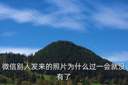 微信別人發(fā)來的照片為什么過一會就沒有了