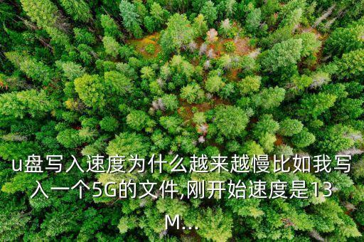 u盤(pán)寫(xiě)入速度為什么越來(lái)越慢比如我寫(xiě)入一個(gè)5G的文件,剛開(kāi)始速度是13M...