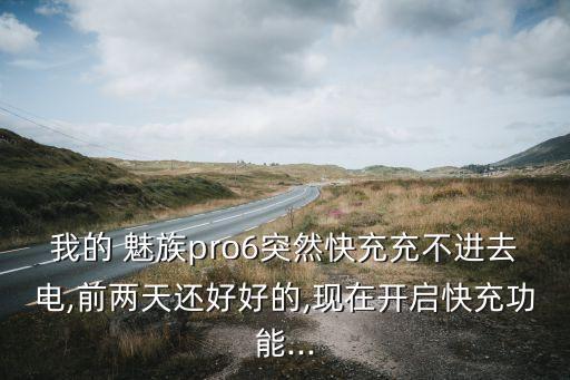我的 魅族pro6突然快充充不進去電,前兩天還好好的,現(xiàn)在開啟快充功能...