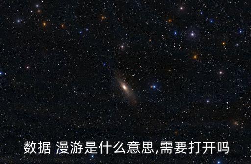  數(shù)據(jù) 漫游是什么意思,需要打開嗎