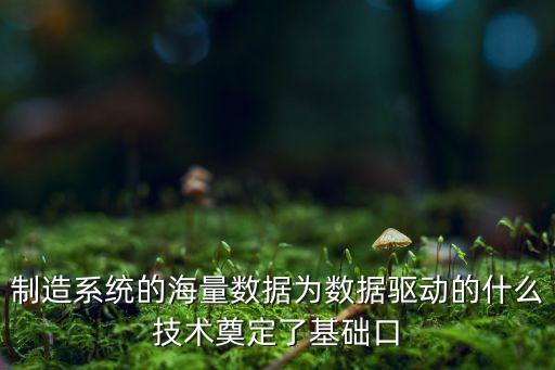 制造系統(tǒng)的海量數(shù)據(jù)為數(shù)據(jù)驅(qū)動(dòng)的什么技術(shù)奠定了基礎(chǔ)口