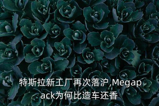  特斯拉新工廠再次落滬,Megapack為何比造車還香