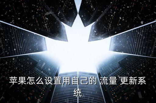 蘋果怎么設(shè)置用自己的 流量 更新系統(tǒng)