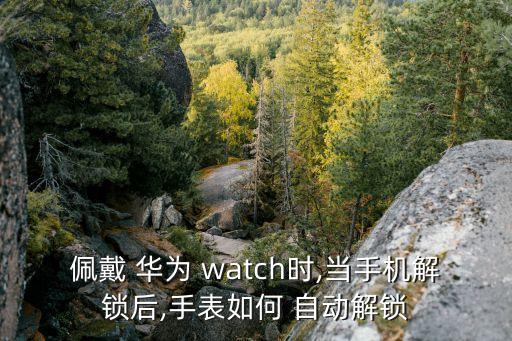 華為watch自動(dòng)鎖定,怎么解鎖華為watch?