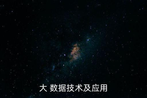 大 數(shù)據(jù)技術(shù)及應(yīng)用