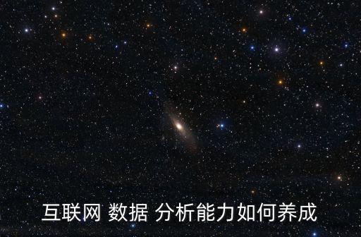 互聯(lián)網(wǎng) 數(shù)據(jù) 分析能力如何養(yǎng)成