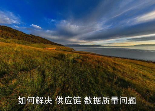 如何解決 供應(yīng)鏈 數(shù)據(jù)質(zhì)量問(wèn)題