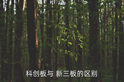 科創(chuàng)板與 新三板的區(qū)別