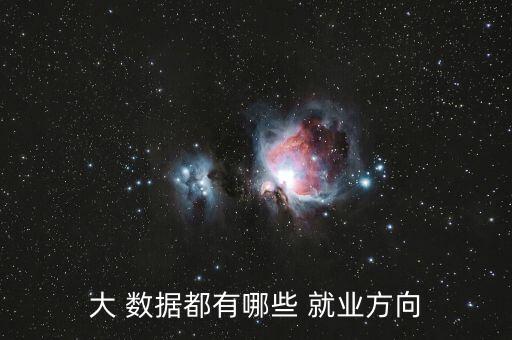 大 數(shù)據(jù)都有哪些 就業(yè)方向