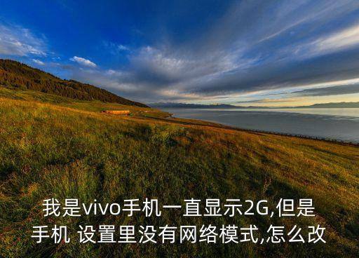 我是vivo手機一直顯示2G,但是手機 設置里沒有網(wǎng)絡模式,怎么改
