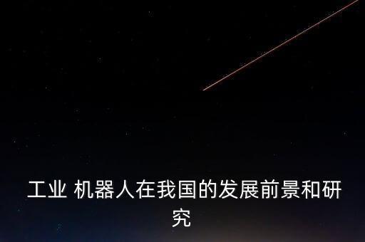  工業(yè) 機(jī)器人在我國(guó)的發(fā)展前景和研究
