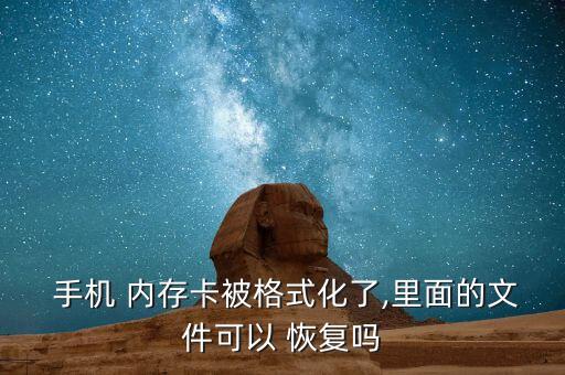  手機 內(nèi)存卡被格式化了,里面的文件可以 恢復嗎