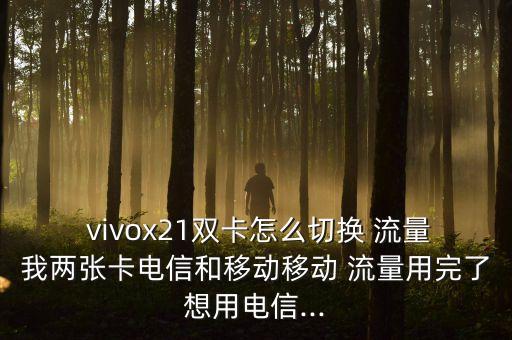  vivox21雙卡怎么切換 流量我兩張卡電信和移動移動 流量用完了想用電信...