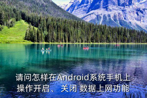 請問怎樣在Android系統(tǒng)手機上操作開啟、 關(guān)閉 數(shù)據(jù)上網(wǎng)功能