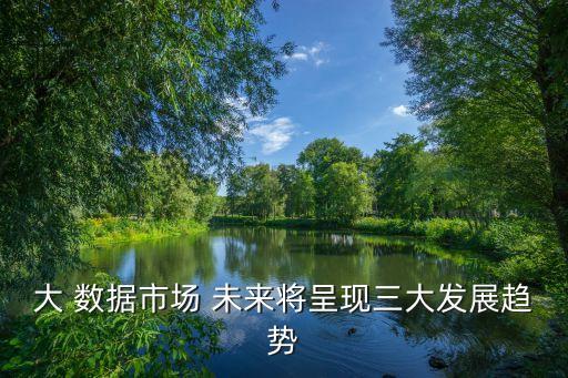 大 數(shù)據(jù)市場 未來將呈現(xiàn)三大發(fā)展趨勢