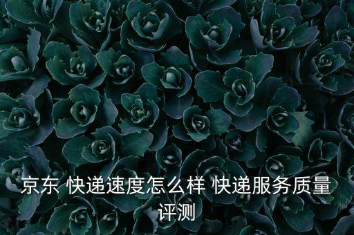 京東 快遞速度怎么樣 快遞服務(wù)質(zhì)量評測