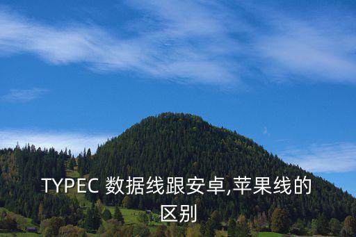 TYPEC 數(shù)據(jù)線跟安卓,蘋果線的區(qū)別