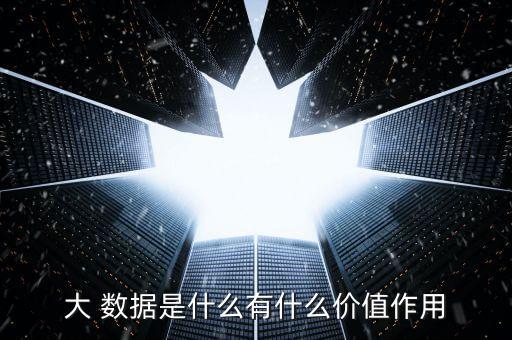大 數(shù)據(jù)是什么有什么價(jià)值作用