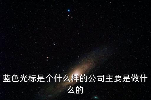 藍色光標是個什么樣的公司主要是做什么的