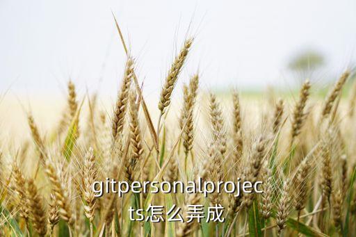 gitpersonalprojects怎么弄成