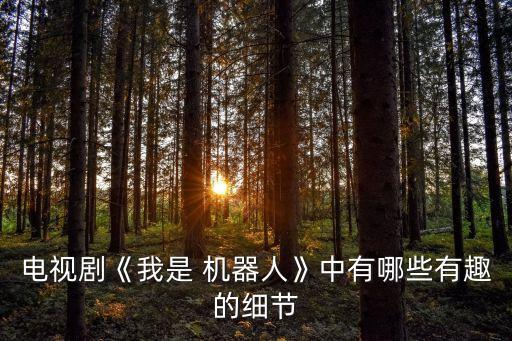 電視劇《我是 機(jī)器人》中有哪些有趣的細(xì)節(jié)