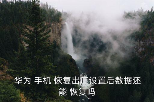  華為 手機(jī) 恢復(fù)出廠設(shè)置后數(shù)據(jù)還能 恢復(fù)嗎