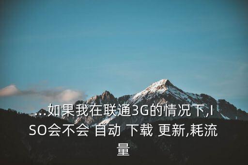 ...如果我在聯(lián)通3G的情況下,ISO會不會 自動 下載 更新,耗流量