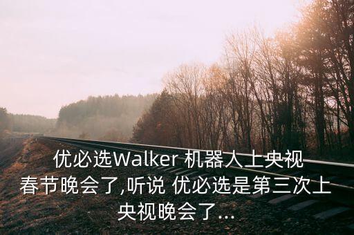  優(yōu)必選Walker 機(jī)器人上央視春節(jié)晚會(huì)了,聽說 優(yōu)必選是第三次上央視晚會(huì)了...