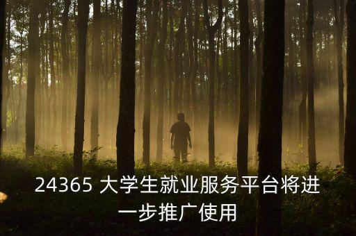 24365 大學(xué)生就業(yè)服務(wù)平臺將進(jìn)一步推廣使用