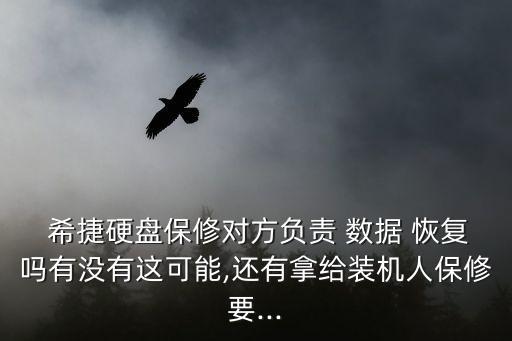  希捷硬盤保修對方負責 數(shù)據(jù) 恢復(fù)嗎有沒有這可能,還有拿給裝機人保修要...
