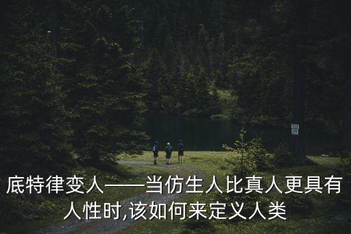 底特律變?nèi)恕?dāng)仿生人比真人更具有人性時(shí),該如何來定義人類
