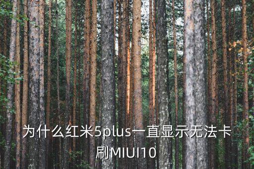 為什么紅米5plus一直顯示無法卡刷MIUI10