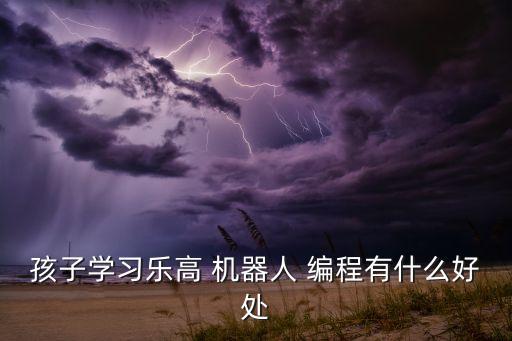 孩子學(xué)習(xí)樂(lè)高 機(jī)器人 編程有什么好處