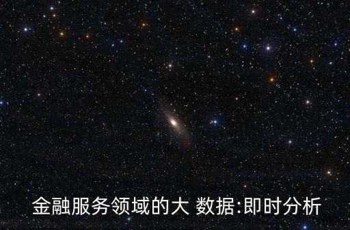  金融服務(wù)領(lǐng)域的大 數(shù)據(jù):即時(shí)分析