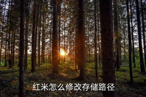  紅米怎么修改存儲路徑