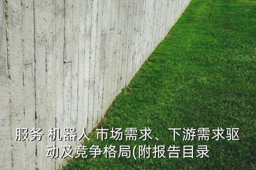 服務(wù) 機器人 市場需求、下游需求驅(qū)動及競爭格局(附報告目錄