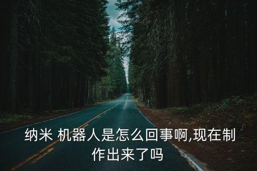  納米 機(jī)器人是怎么回事啊,現(xiàn)在制作出來(lái)了嗎