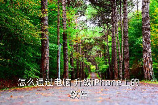 怎么通過電腦 升級iPhone上的軟件