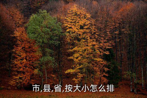 市,縣,省,按大小怎么排