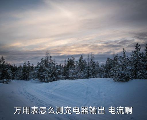 萬用表怎么測充電器輸出 電流啊