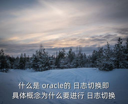 什么是 oracle的 日志切換即具體概念為什么要進(jìn)行 日志切換