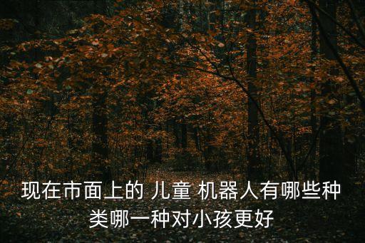 現(xiàn)在市面上的 兒童 機器人有哪些種類哪一種對小孩更好