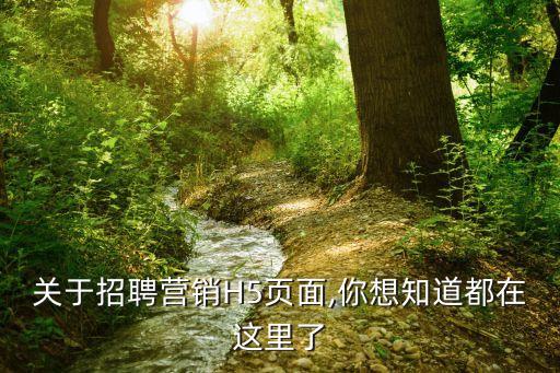 關(guān)于招聘營(yíng)銷(xiāo)H5頁(yè)面,你想知道都在這里了