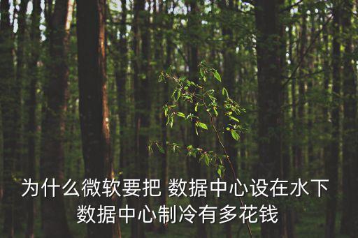 為什么微軟要把 數(shù)據(jù)中心設(shè)在水下 數(shù)據(jù)中心制冷有多花錢