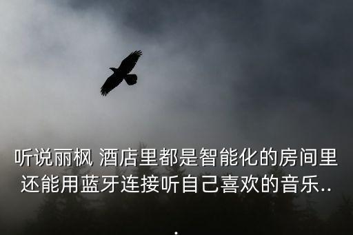 聽(tīng)說(shuō)麗楓 酒店里都是智能化的房間里還能用藍(lán)牙連接聽(tīng)自己喜歡的音樂(lè)...