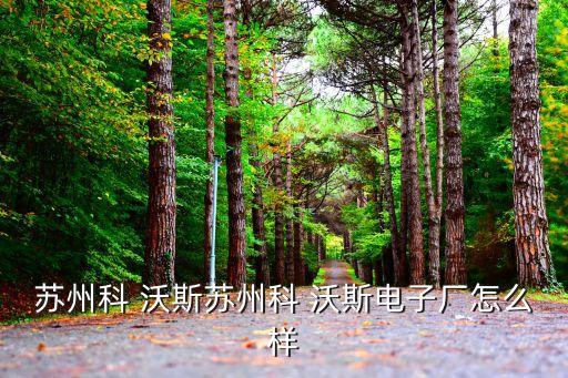 蘇州科 沃斯蘇州科 沃斯電子廠怎么樣